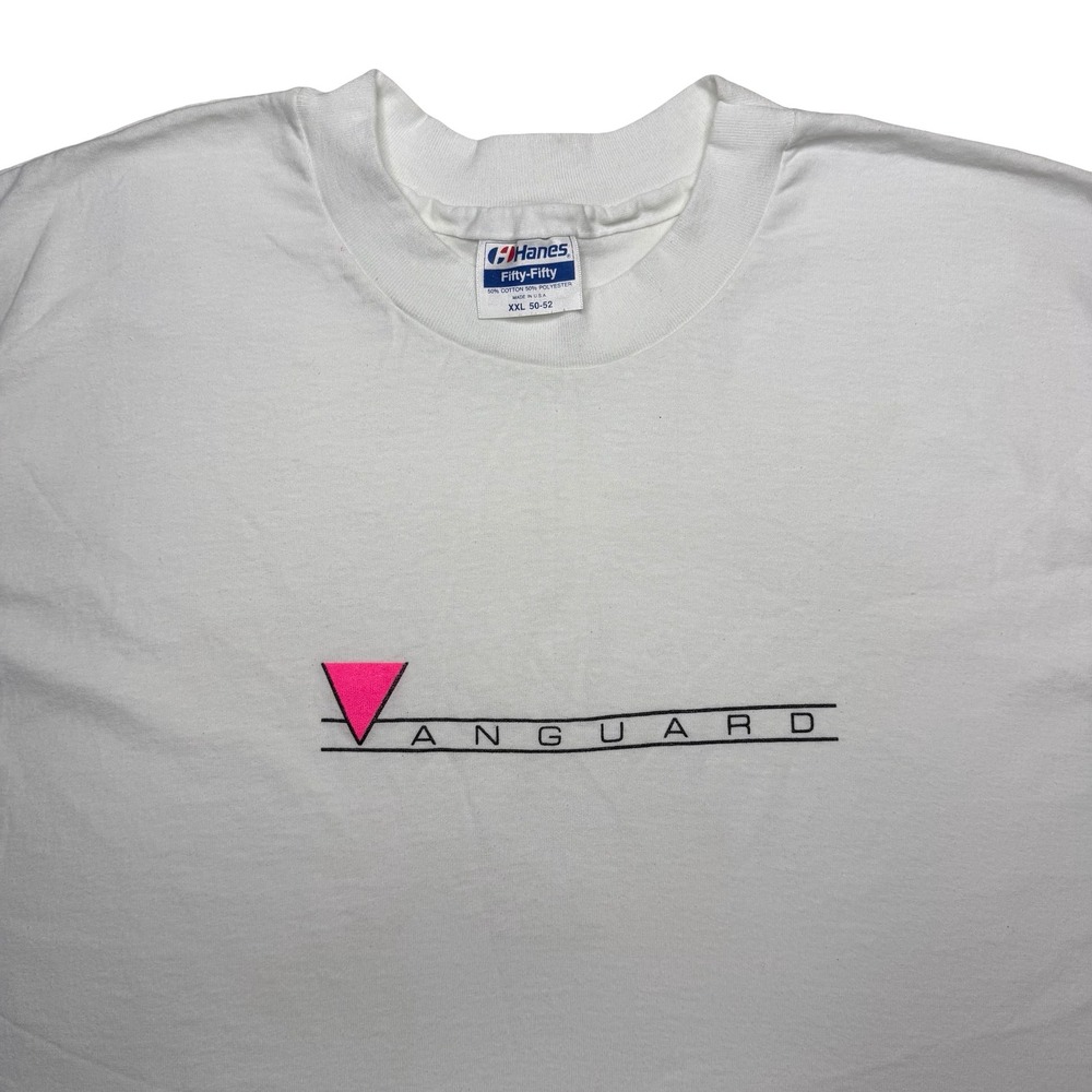 Vintage 80s Vanguard gay LGTB pink triangle shirt‎